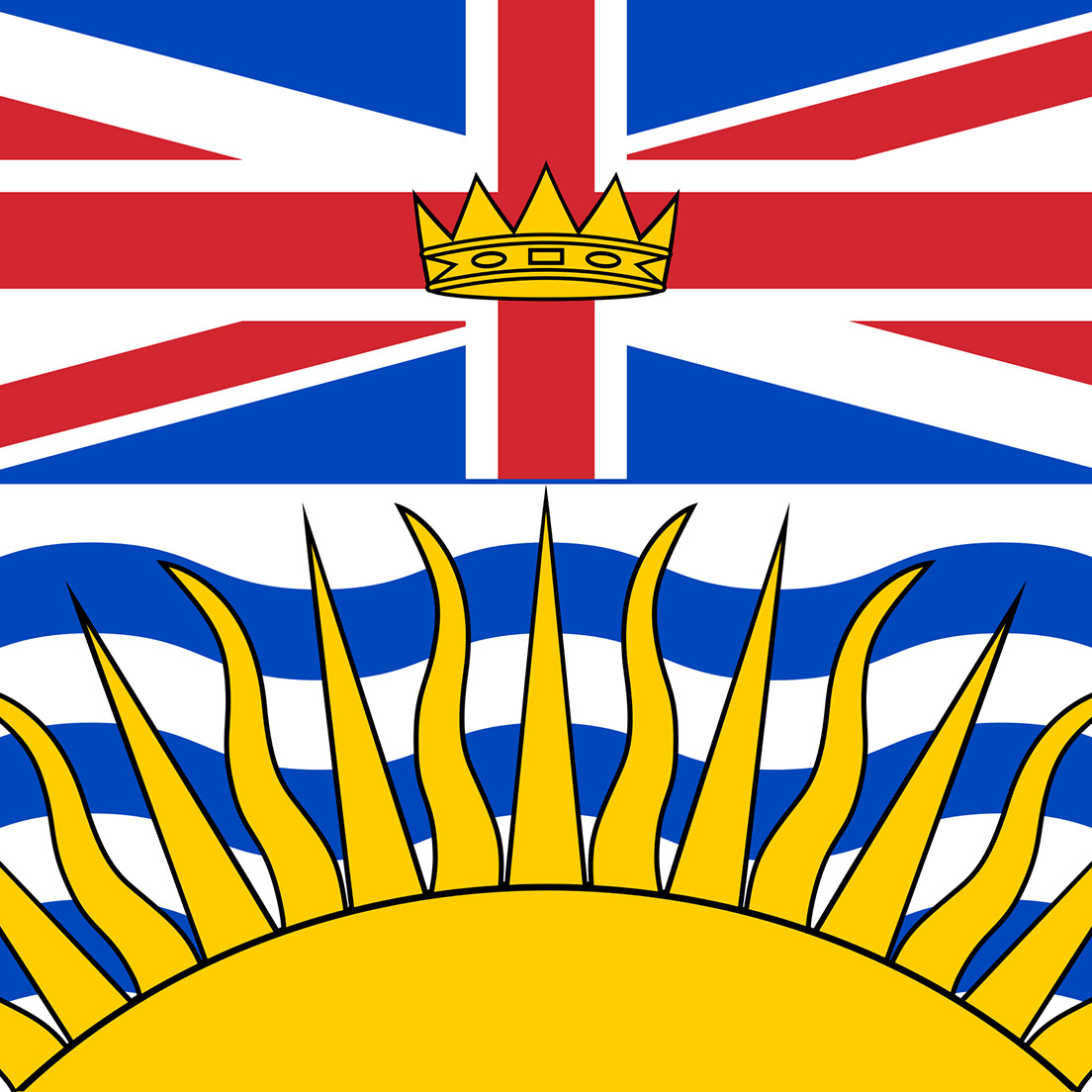 Square Flag of British Columbia